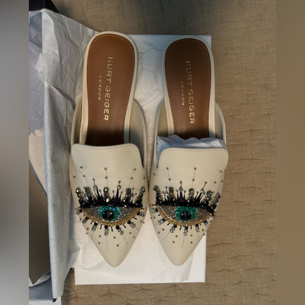 Kurt Geiger Olive Eye Mule